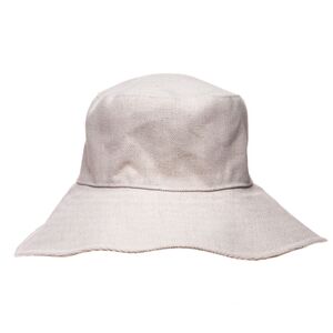 Canvas Bucket Hat In Natural One Size Flexible Wide Brim Beach Sun Safe $65
